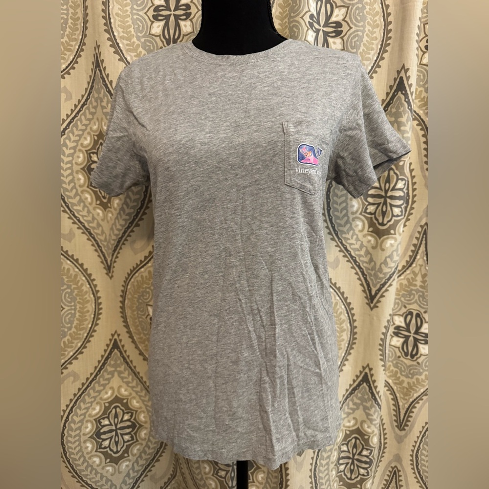 Vineyard Vines Heather Gray Pocket Tee Size Small